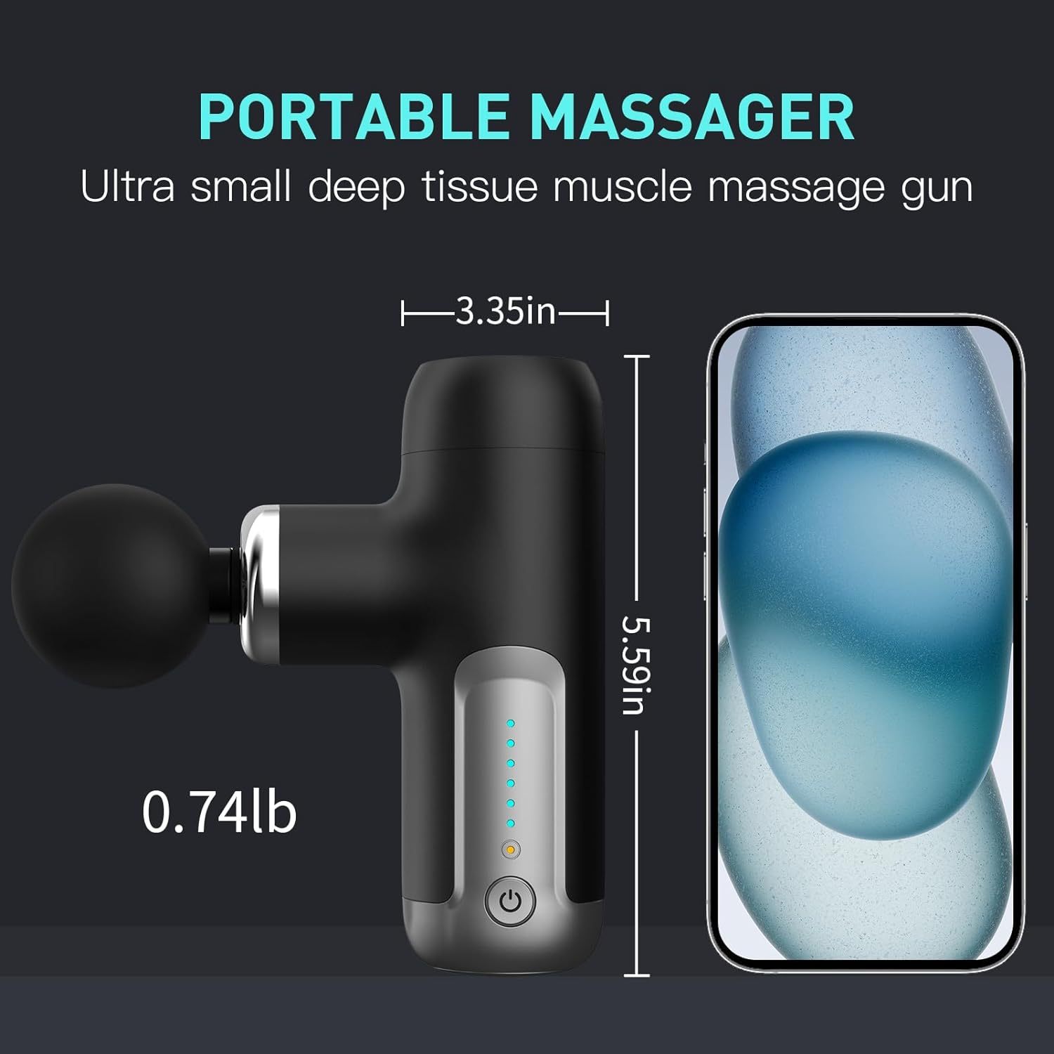 Mini Massage Gun - Portable Device for Deep Tissue Muscle Relief