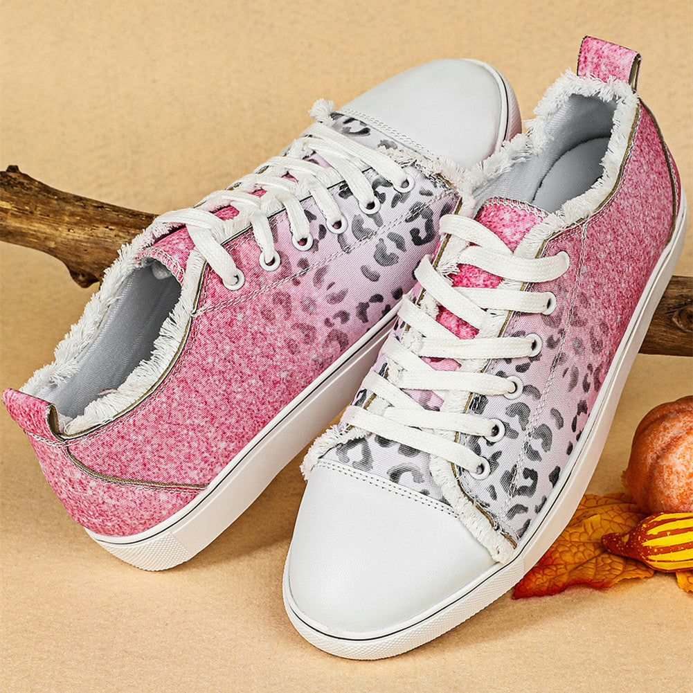 Women's Fashionable All-match Casual Flat Canvas Shoes Pink