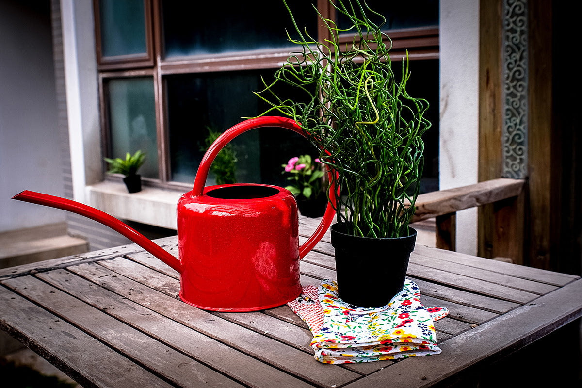 Regadera Hoja De Hierro Regadera Jardinería Jardín Enverdecimiento Huerto Hervidor De Gran Capacidad