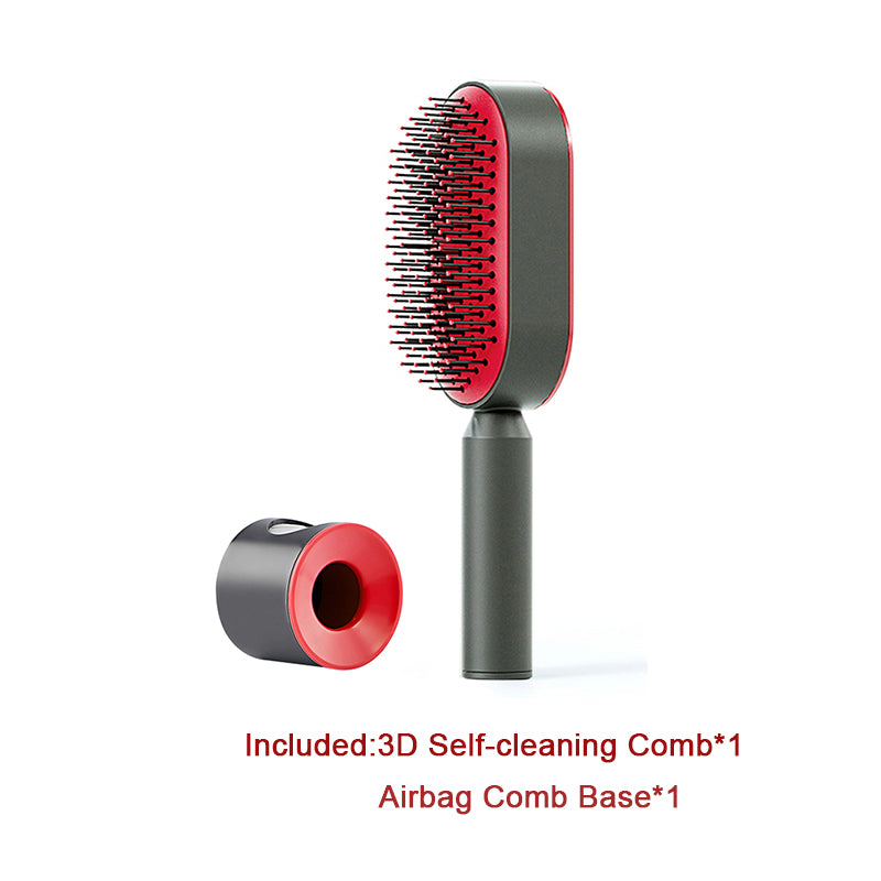 Women's Self-Cleaning Hair Brush for Hair Loss Prevention with Scalp Massage and Anti-Static Bristles