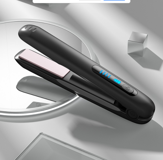 Portable 2-in-1 Wireless Hair Straightener and Curler with USB Charger Dry And Wet Uses