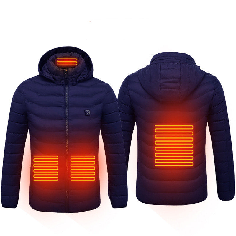 Heated USB Electric Jacket - Heating Vest for Men Cotton Thermal Clothing