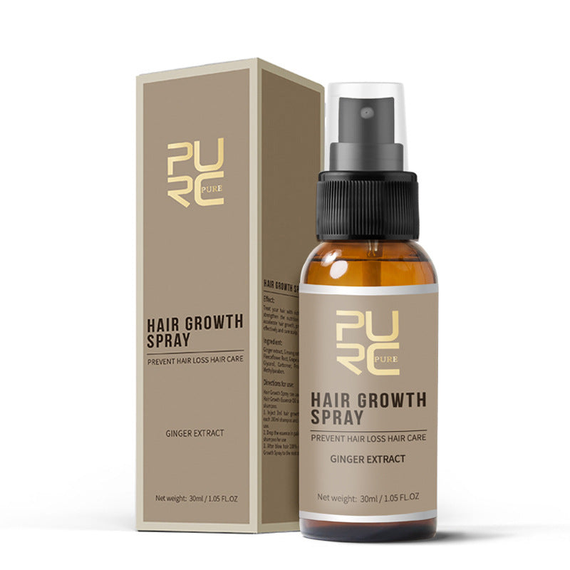 Pure natural ingredients hair spray for promoting hair growth at the roots