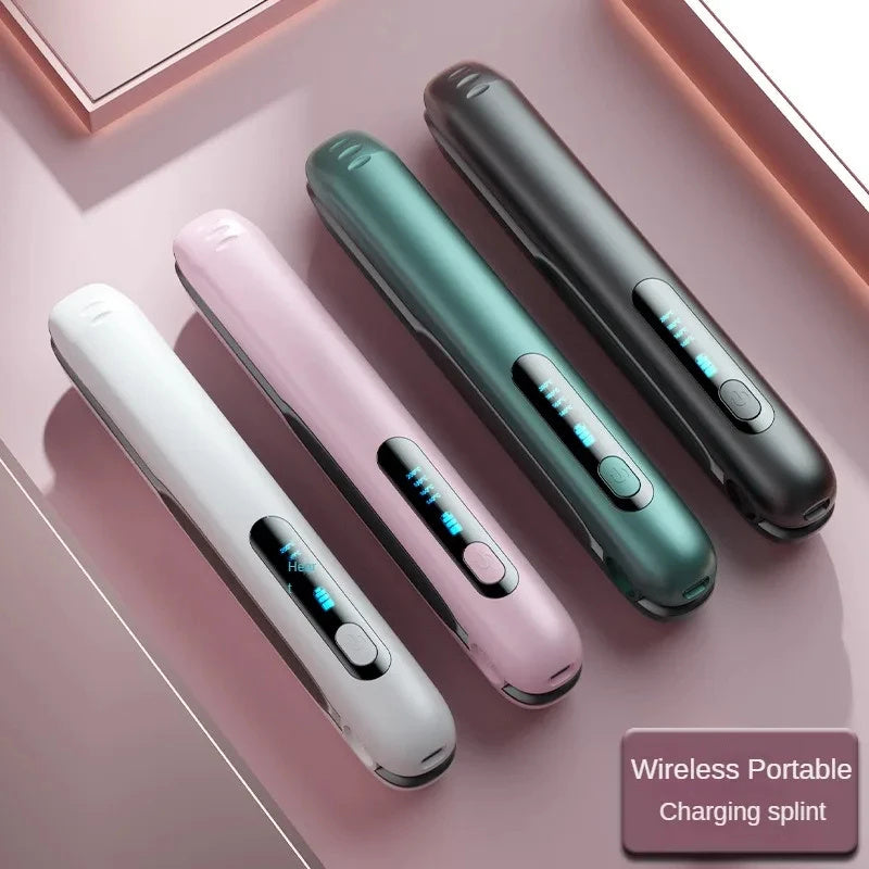 Portable 2-in-1 Wireless Hair Straightener and Curler with USB Charger Dry And Wet Uses