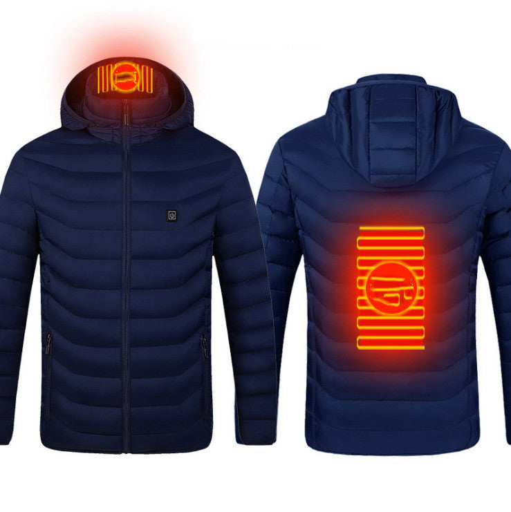 Heated USB Electric Jacket - Heating Vest for Men Cotton Thermal Clothing