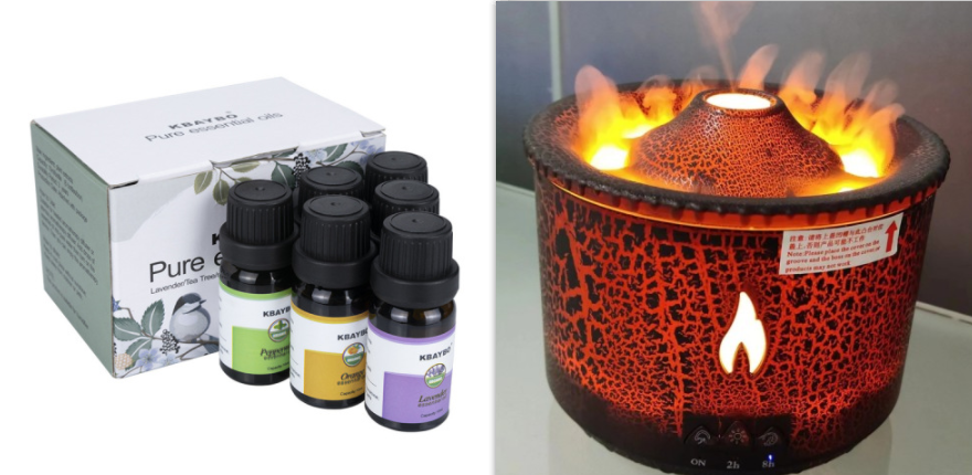 New Ultrasonic Essential Oil Volcano Aromatherapy Humidifier Diffuser