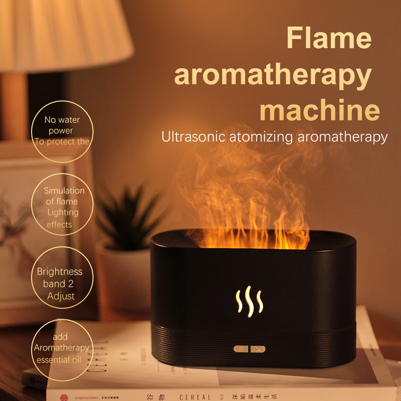 Fire Flame Humidifier Aroma Diffuser 2023 180ml Cool Mist Air Essential Oil Ultrasonic Humidifier