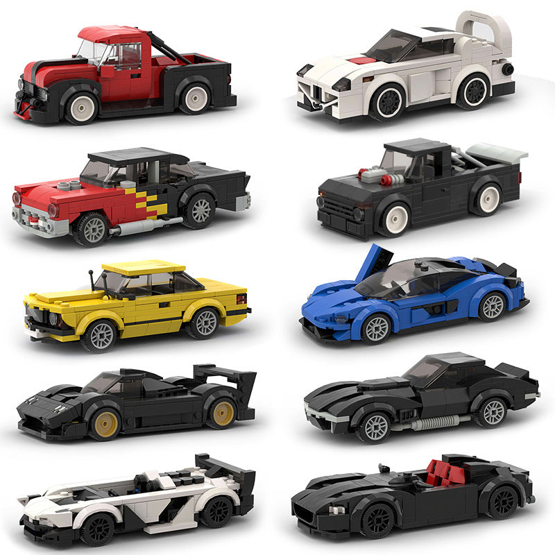 Kids Educational Toys Sports Car Model and Building Blocks