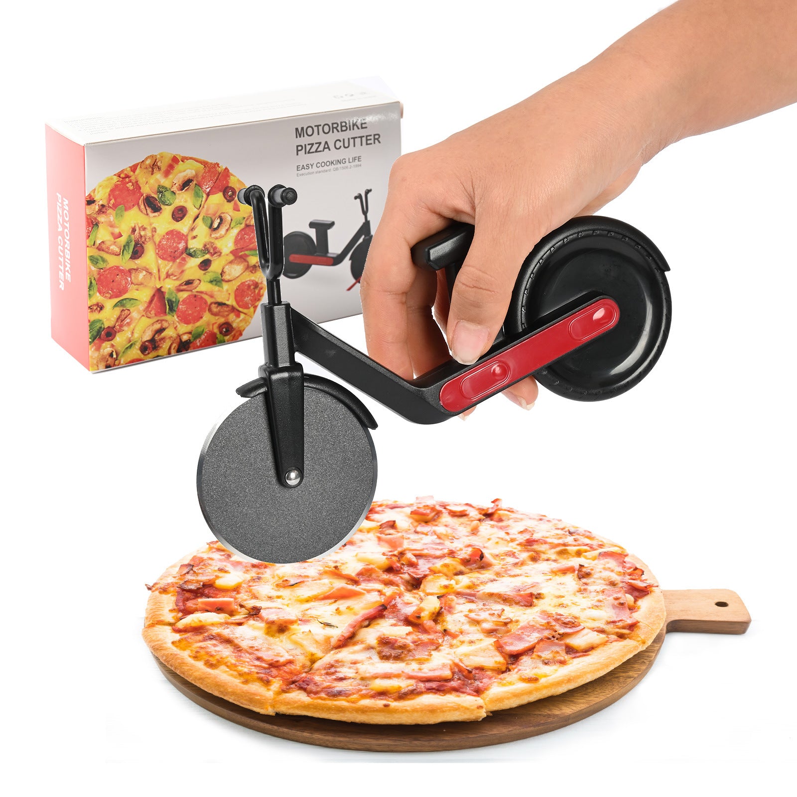 Stainless Steel Pizza Cutter Wheel for Kitchen Baking and Cooking - Ideal for Cutting Dough, Pasta, and Cookies