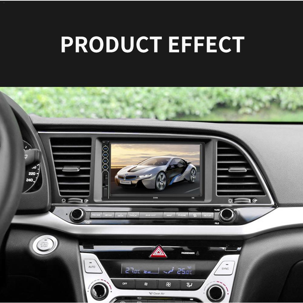 7-inch double DIN vehicle MP5 player with Android / iPhone support and USB connectivity