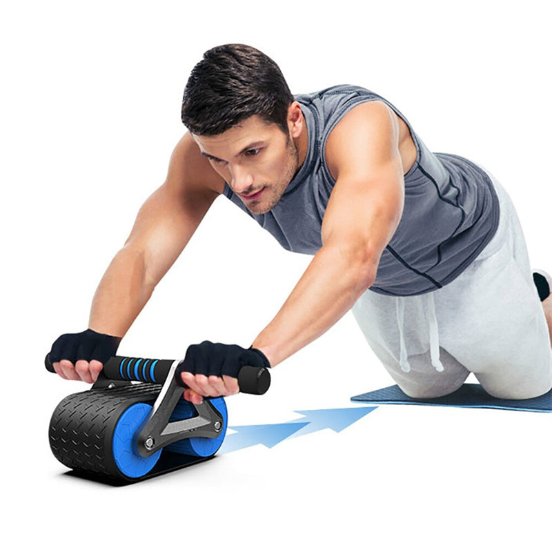 Ab Wheel Roller for Abdominal Exercises - Automatic Rebound, for Men and Women, Ideal for Home Gym Workouts