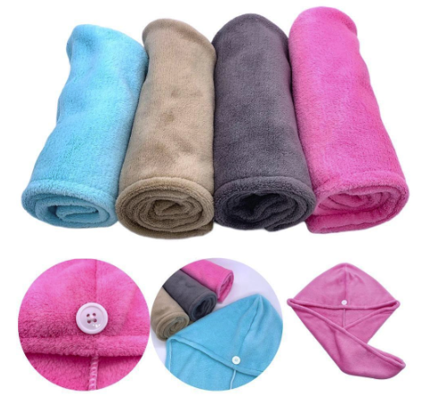 Quick Dry Microfiber Hair Wrap Towel Turban - for Women and Girls