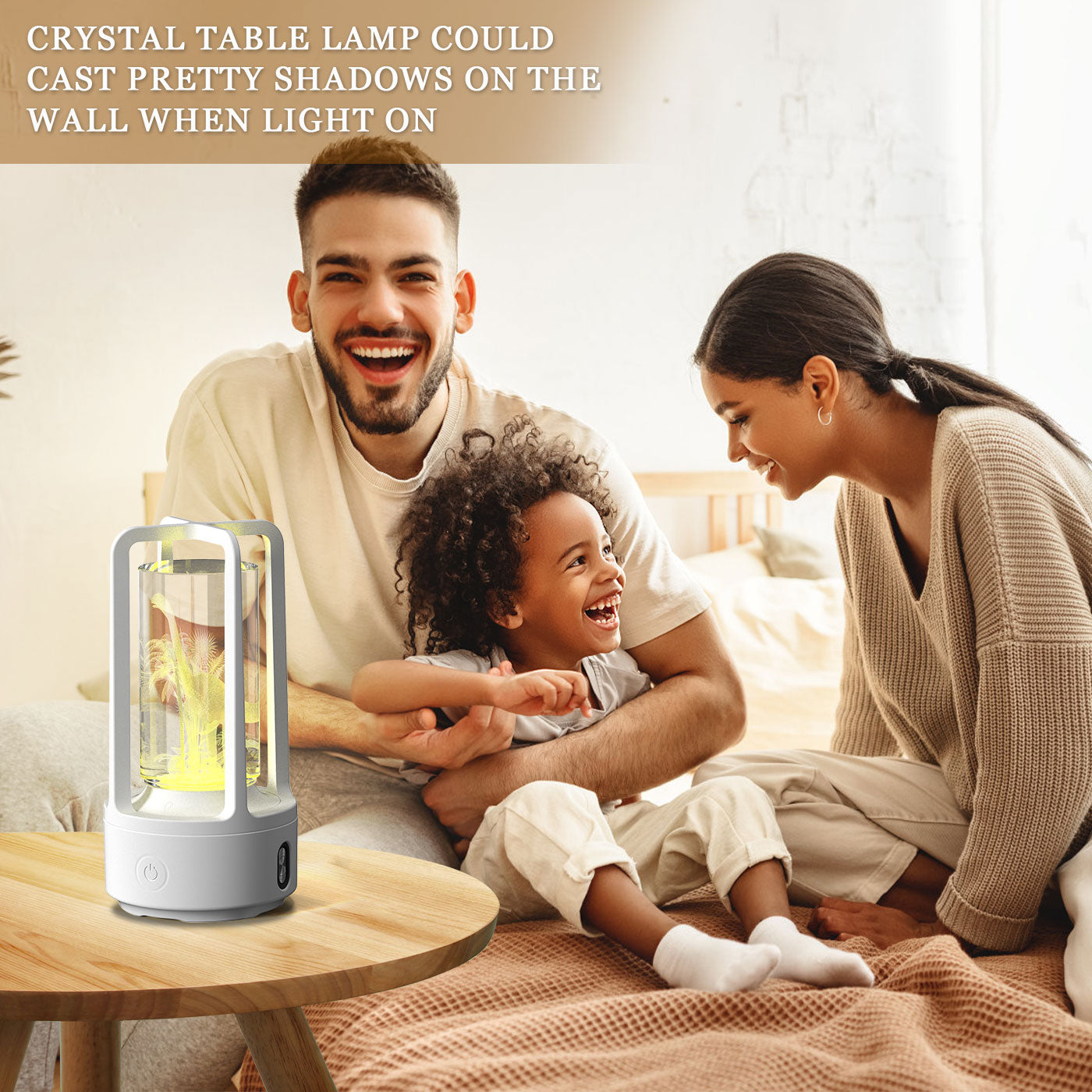 Creative 2 In 1 Audio Acrylic Crystal Lamp And Bluetooth Speaker Gift Touch Night Lamp