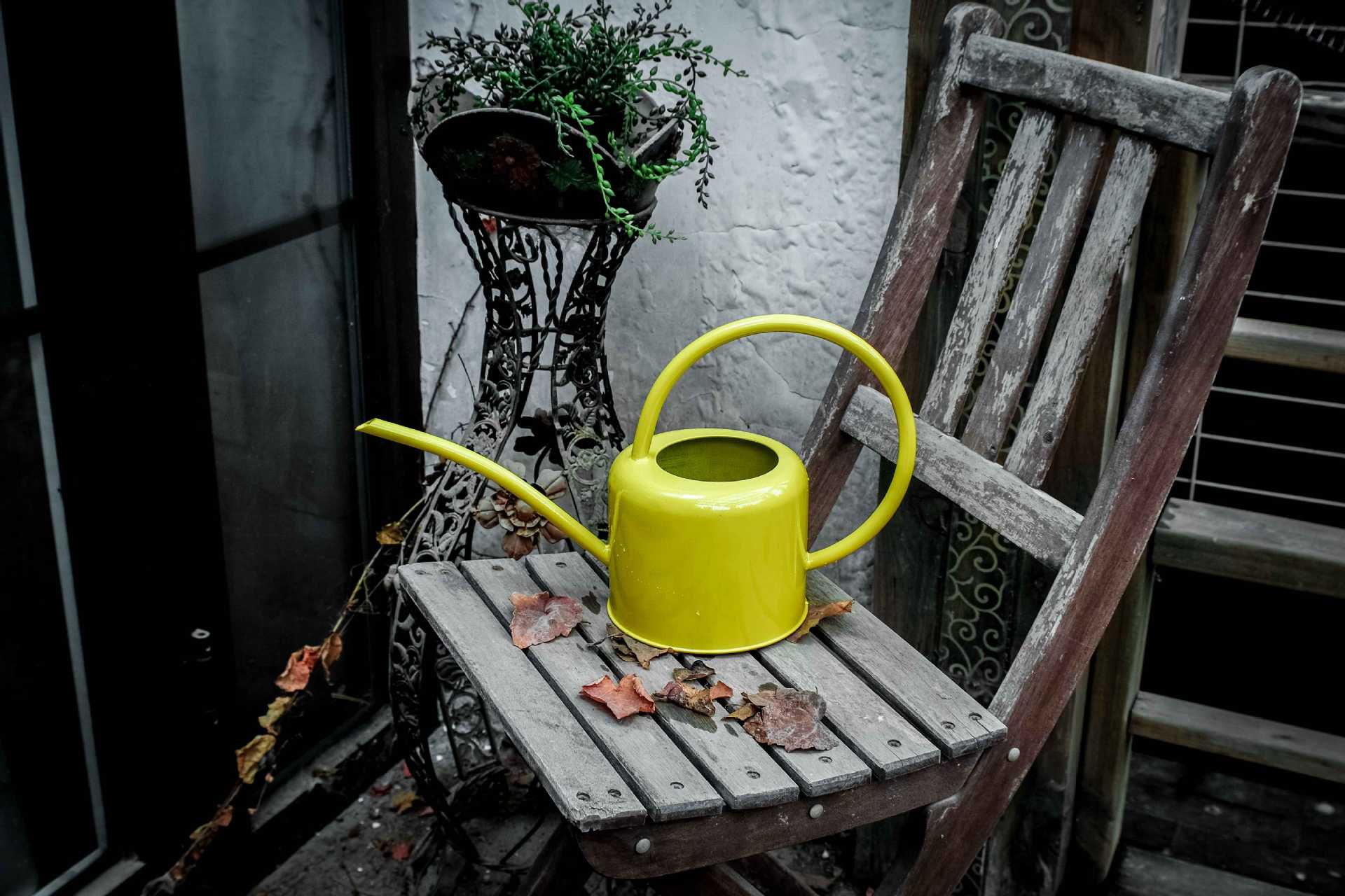 Regadera Hoja De Hierro Regadera Jardinería Jardín Enverdecimiento Huerto Hervidor De Gran Capacidad