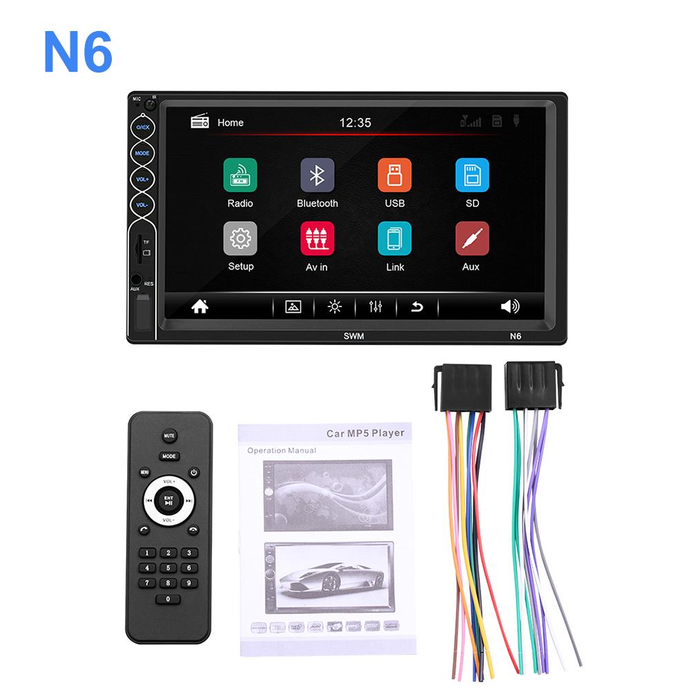 7-inch double DIN vehicle MP5 player with Android / iPhone support and USB connectivity