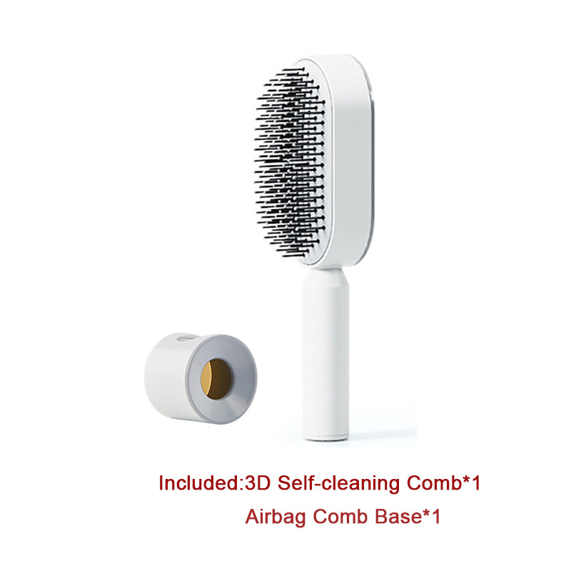 Women's Self-Cleaning Hair Brush for Hair Loss Prevention with Scalp Massage and Anti-Static Bristles