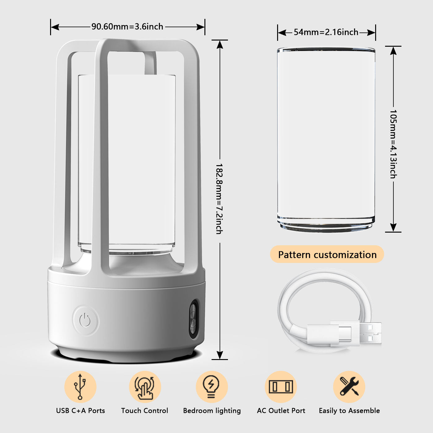 Creative 2 In 1 Audio Acrylic Crystal Lamp And Bluetooth Speaker Gift Touch Night Lamp