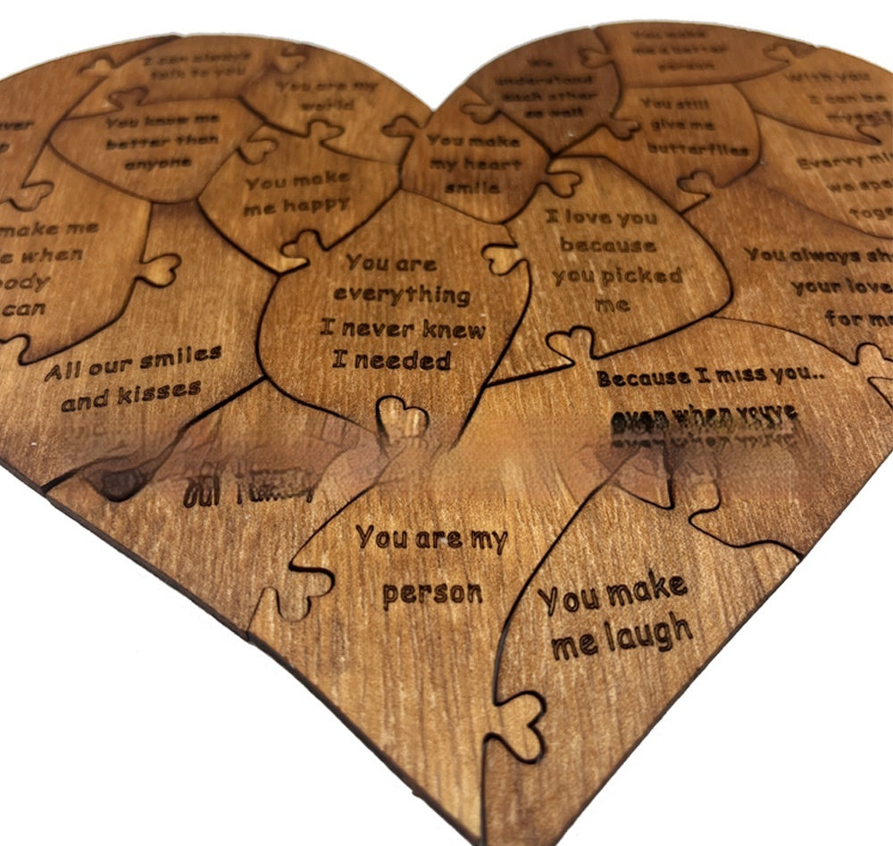 New Valentine's Day Wooden Love Puzzle "Reasons Why I Love You"