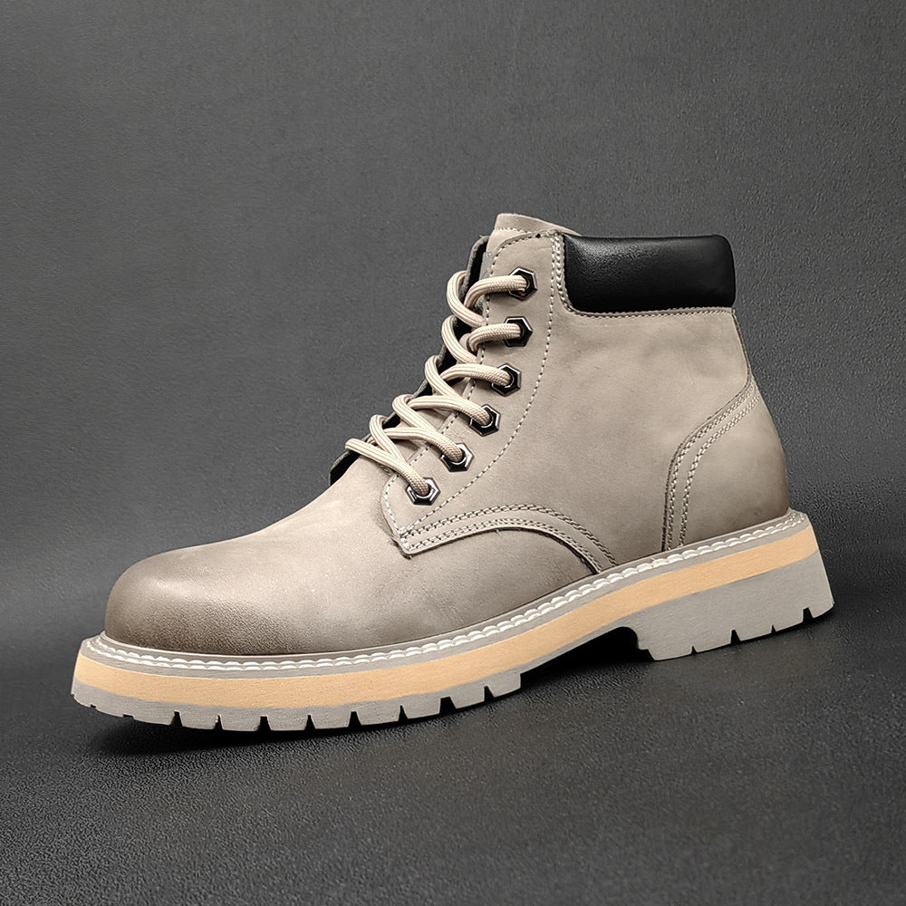 Botas de cuero casuales de cuero para hombre