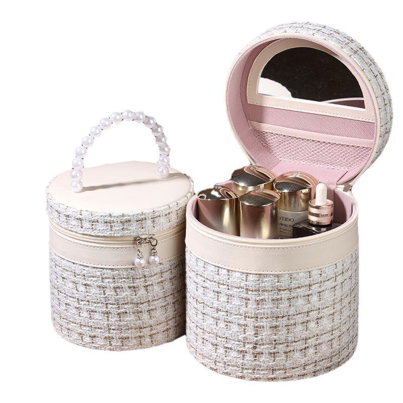 Portable Mirror Simple Cosmetic Bag Large Capacity