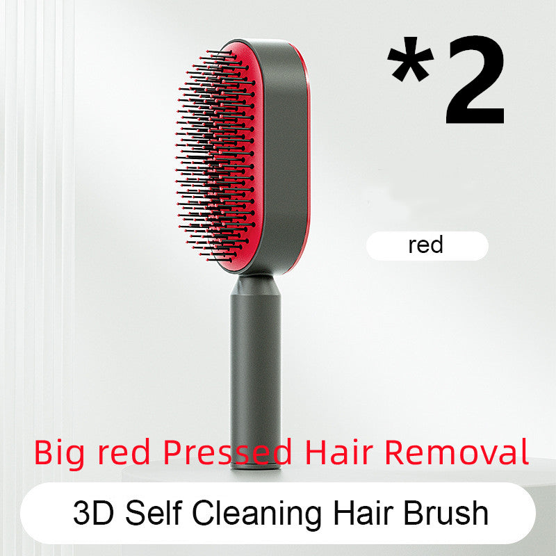 Women's Self-Cleaning Hair Brush for Hair Loss Prevention with Scalp Massage and Anti-Static Bristles