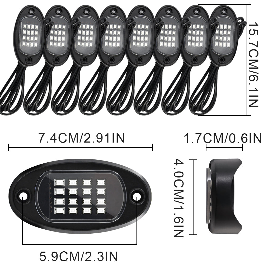 Luces Led para chasis de atmósfera de coche, lámpara colorida de ritmo musical RGB