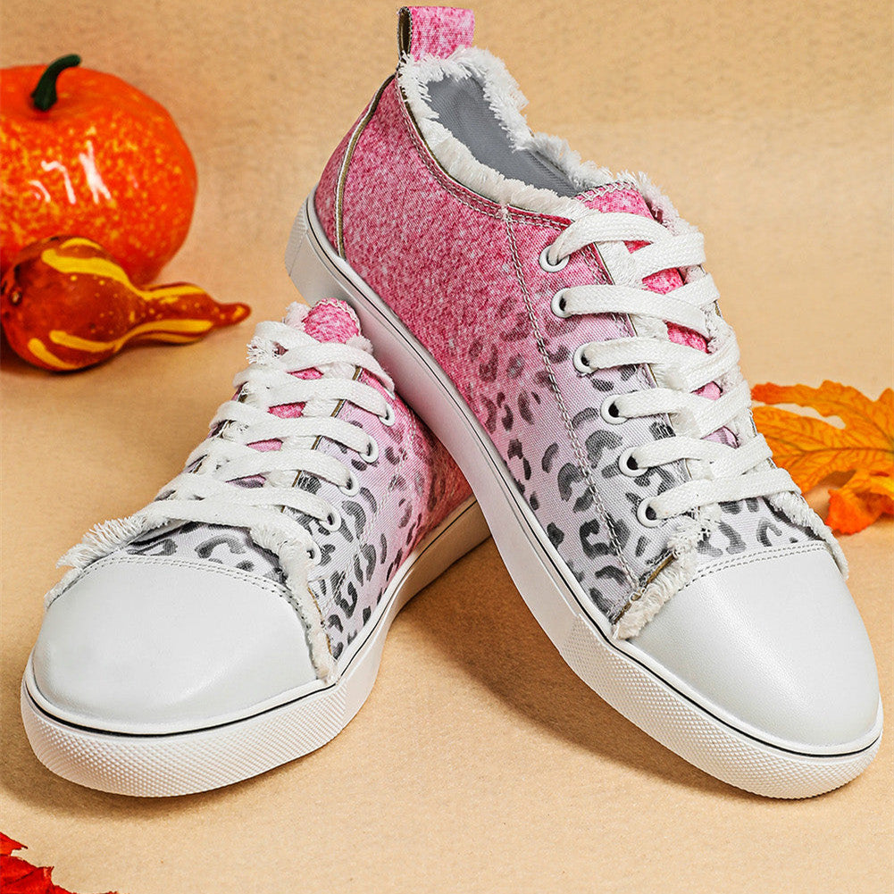 Women's Fashionable All-match Casual Flat Canvas Shoes Pink