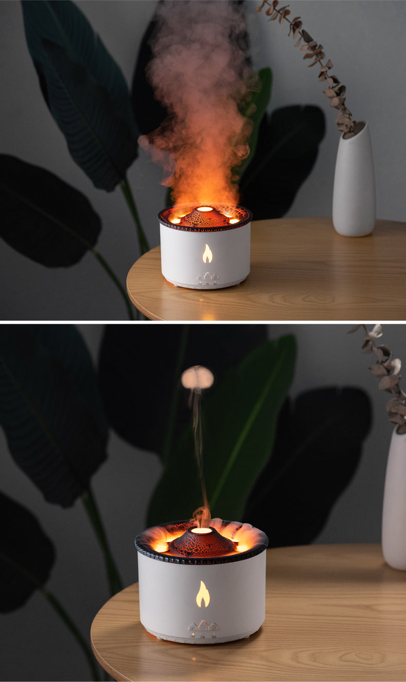 New Ultrasonic Essential Oil Volcano Aromatherapy Humidifier Diffuser