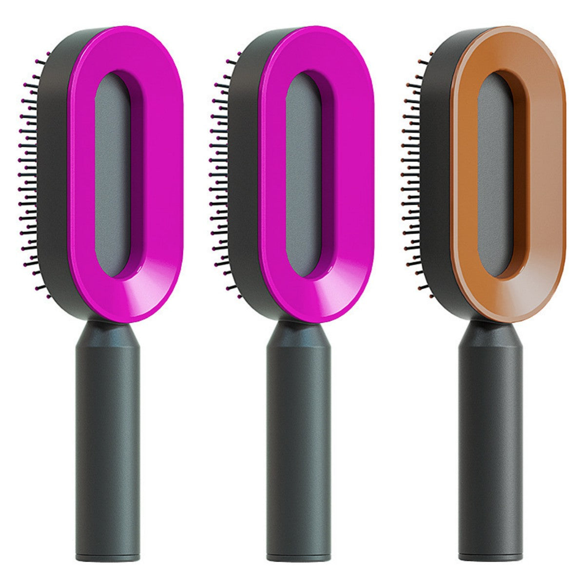 Women's Self-Cleaning Hair Brush for Hair Loss Prevention with Scalp Massage and Anti-Static Bristles