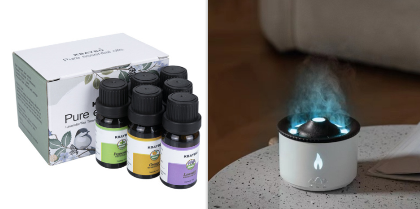 New Ultrasonic Essential Oil Volcano Aromatherapy Humidifier Diffuser