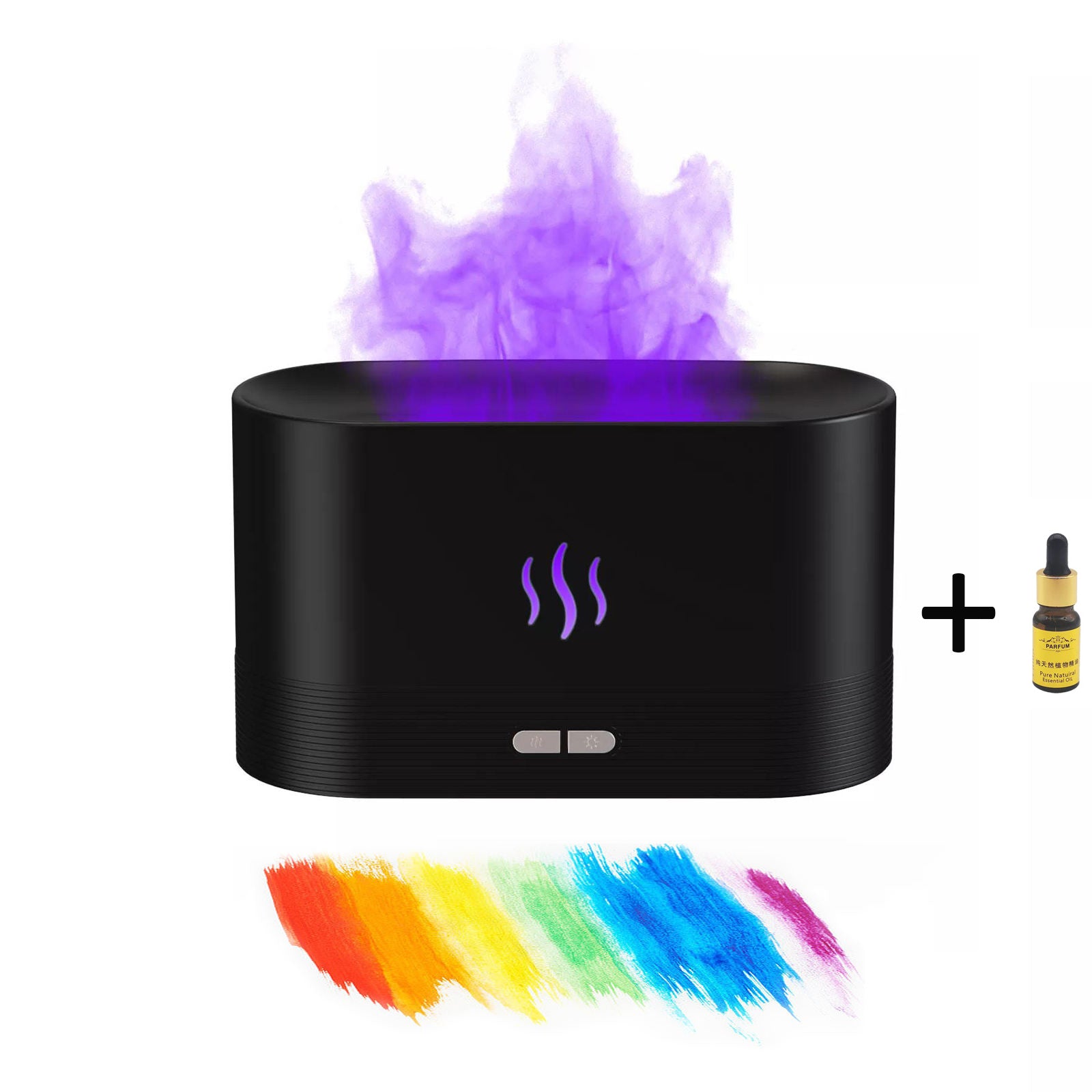 Flame USB Ultrasonic Humidifier Led RGB Colorful Essential Oil Fire Flame Aroma Diffuser