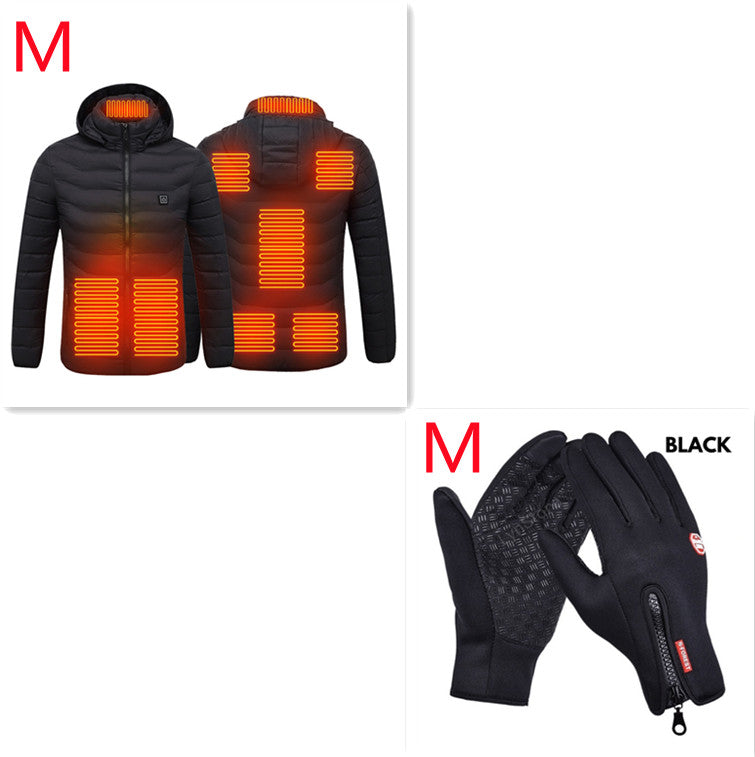 Heated USB Electric Jacket - Heating Vest for Men Cotton Thermal Clothing