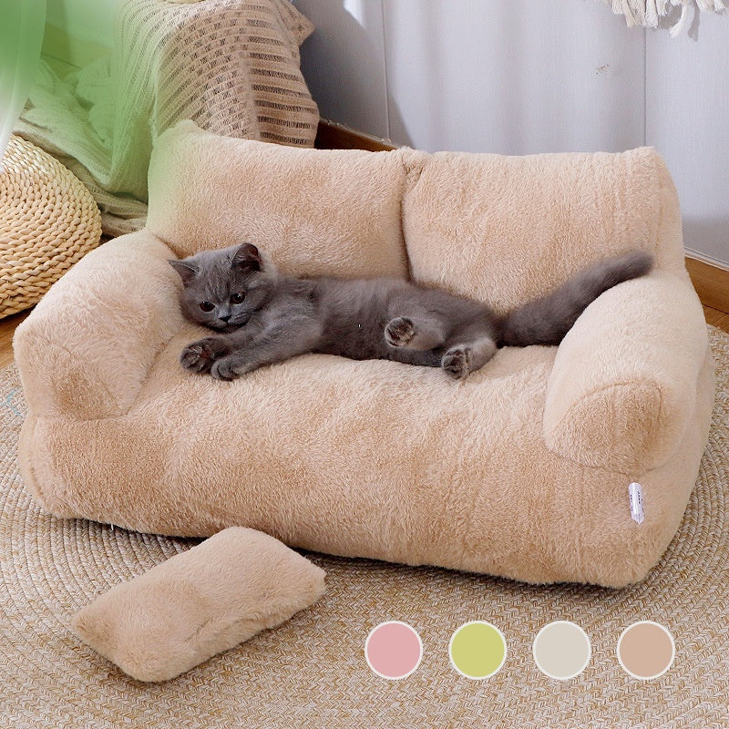 Luxury Cat Bed Sofa for Small-Medium Dogs and Cats - Winter Warm Pet Nest