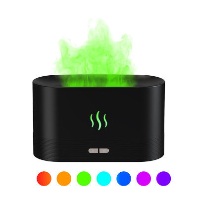 Flame USB Ultrasonic Humidifier Led RGB Colorful Essential Oil Fire Flame Aroma Diffuser