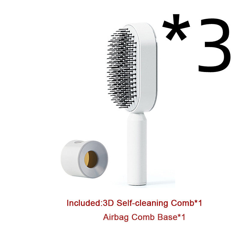 Women's Self-Cleaning Hair Brush for Hair Loss Prevention with Scalp Massage and Anti-Static Bristles