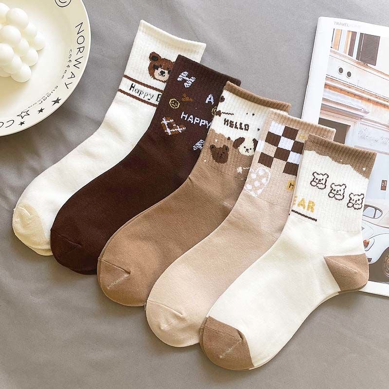 Calcetines largos absorbentes de sudor cien lindos de moda para mujer