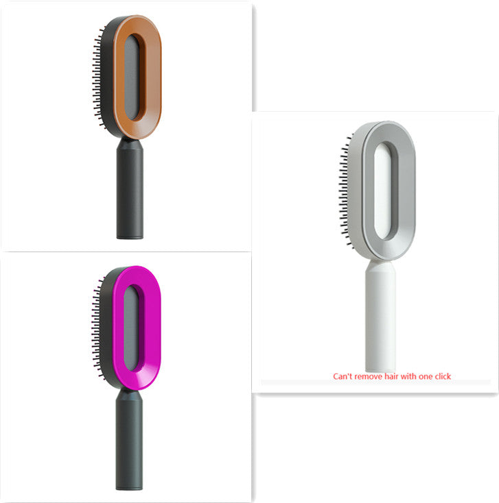 Women's Self-Cleaning Hair Brush for Hair Loss Prevention with Scalp Massage and Anti-Static Bristles