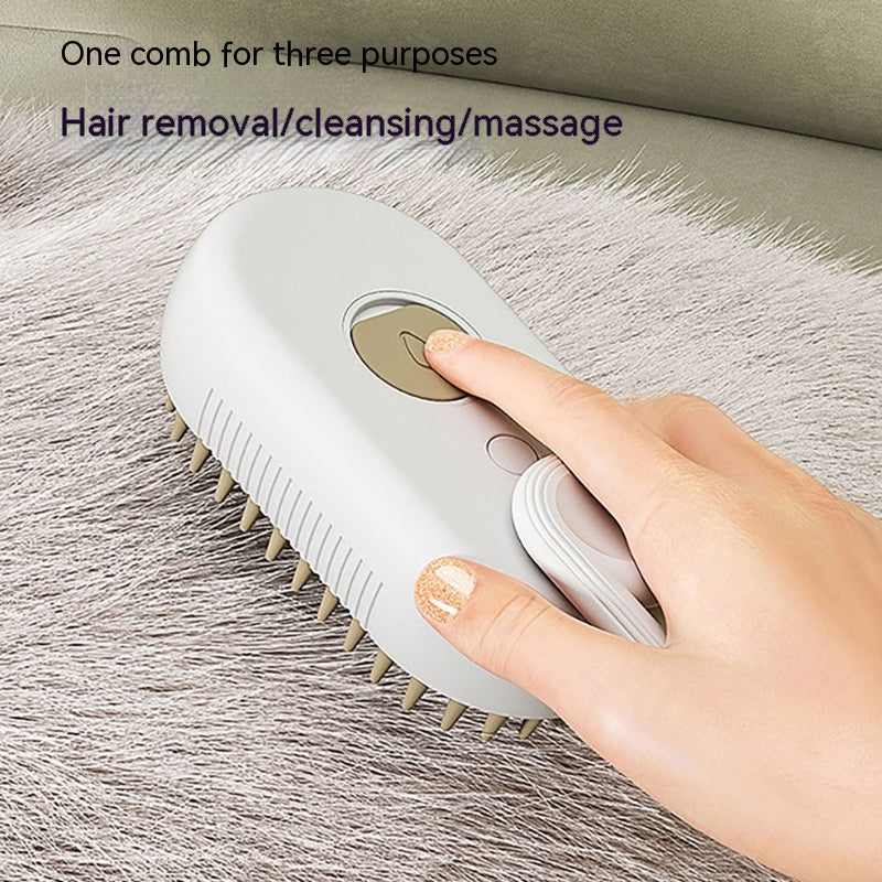 3-in-1 Electric Pet Grooming Comb for Cats and Dogs, with Steam Brush