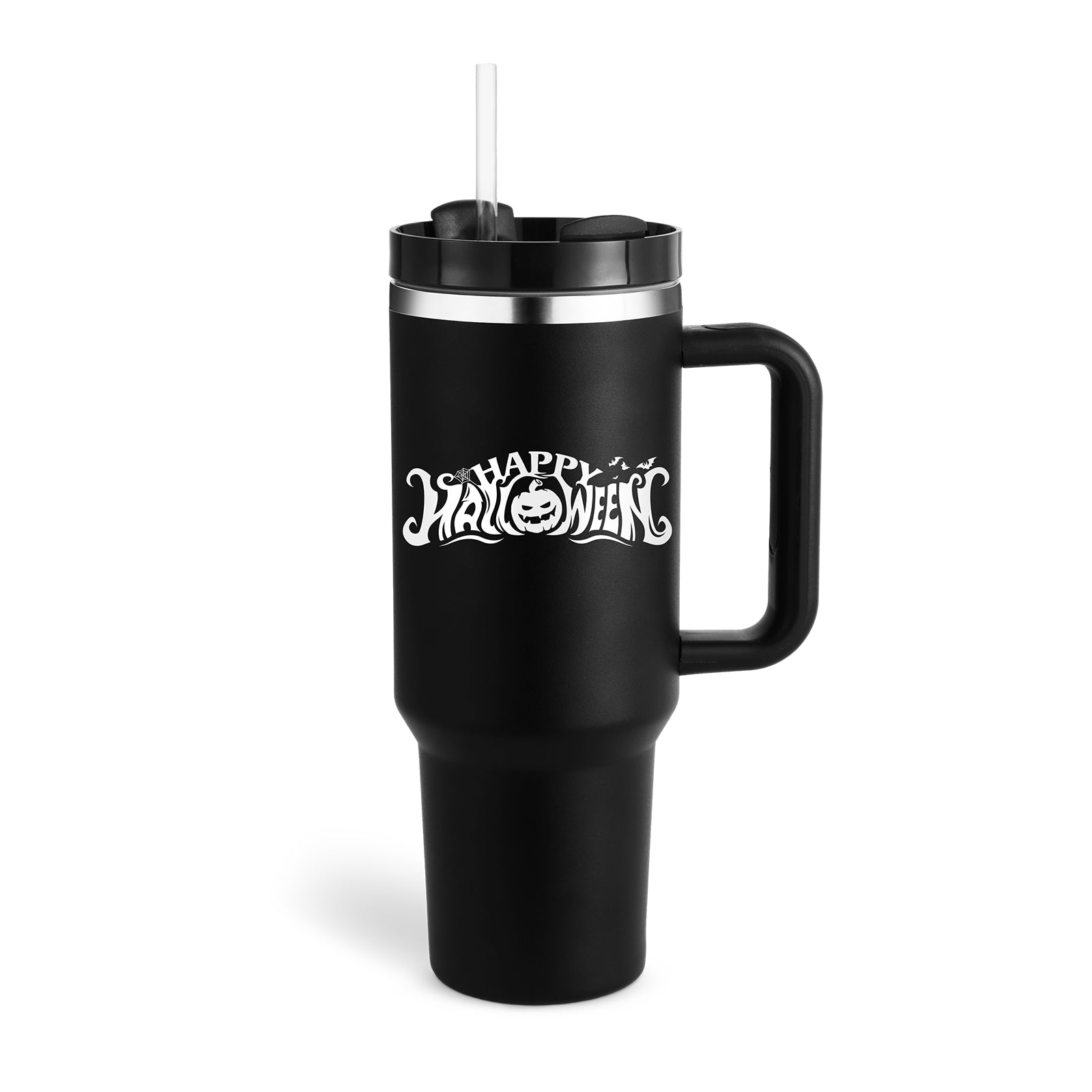 Taza térmica de regalo para el día de San Valentín, taza aislante de café de paja de 40 oz con asa, botella de agua portátil de acero inoxidable para coche, taza térmica sin BPA de viaje de gran capacidad