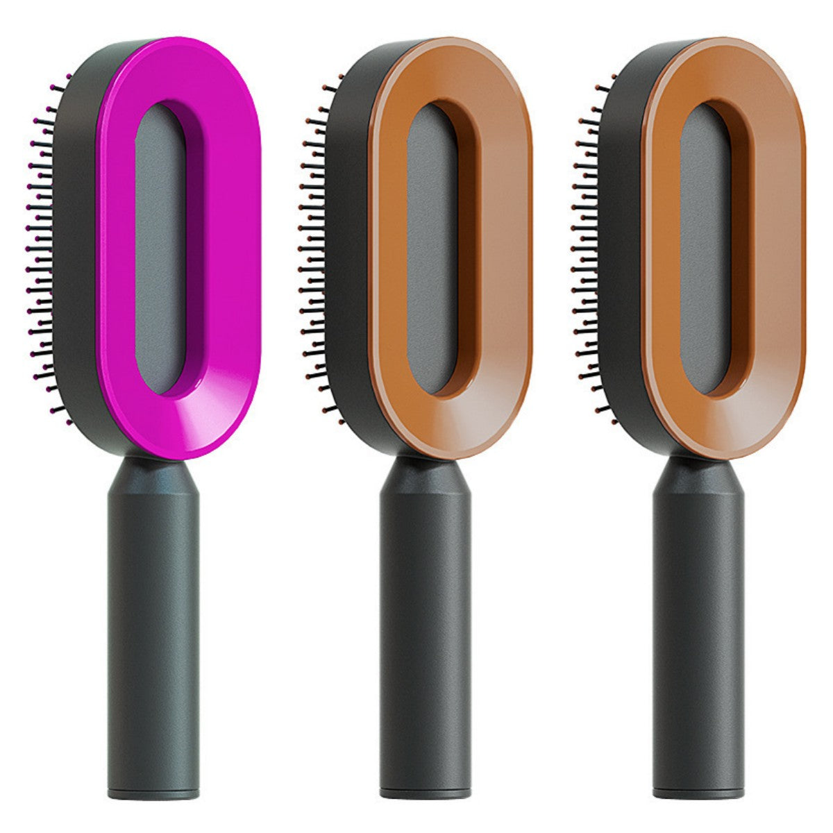 Women's Self-Cleaning Hair Brush for Hair Loss Prevention with Scalp Massage and Anti-Static Bristles