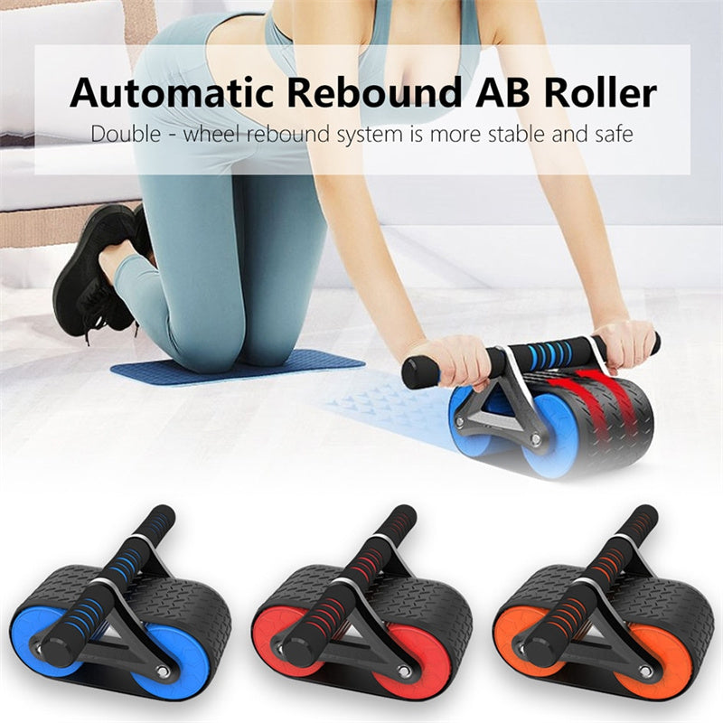 Ab Wheel Roller for Abdominal Exercises - Automatic Rebound, for Men and Women, Ideal for Home Gym Workouts