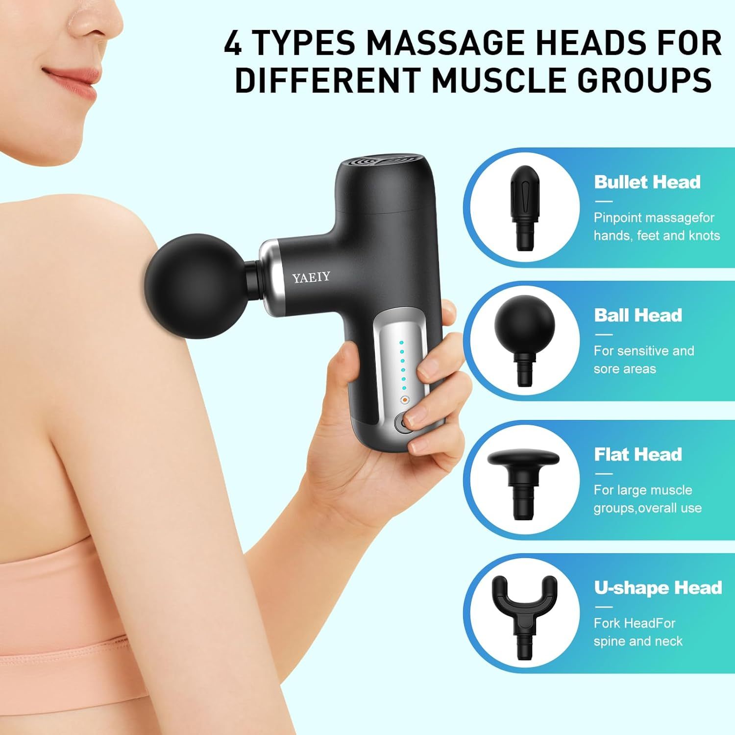 Mini Massage Gun - Portable Device for Deep Tissue Muscle Relief