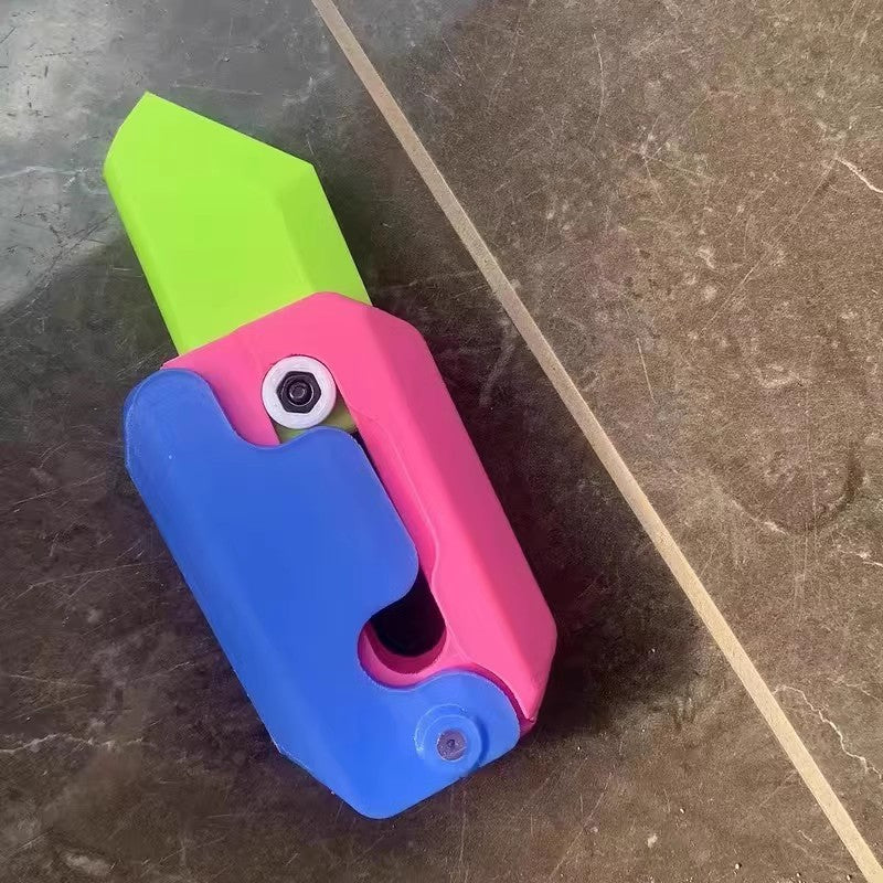 3D Printed Gravity Cube Jumping Radish Knife Model Toy for Children