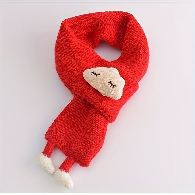 Bufanda para niños, bufanda de punto cálida para niñas, linda bufanda con cuello de nube para otoño e invierno, bufanda para niños, calentador de cuello de punto suave y cálido, bufanda clásica de invierno para niños y niñas