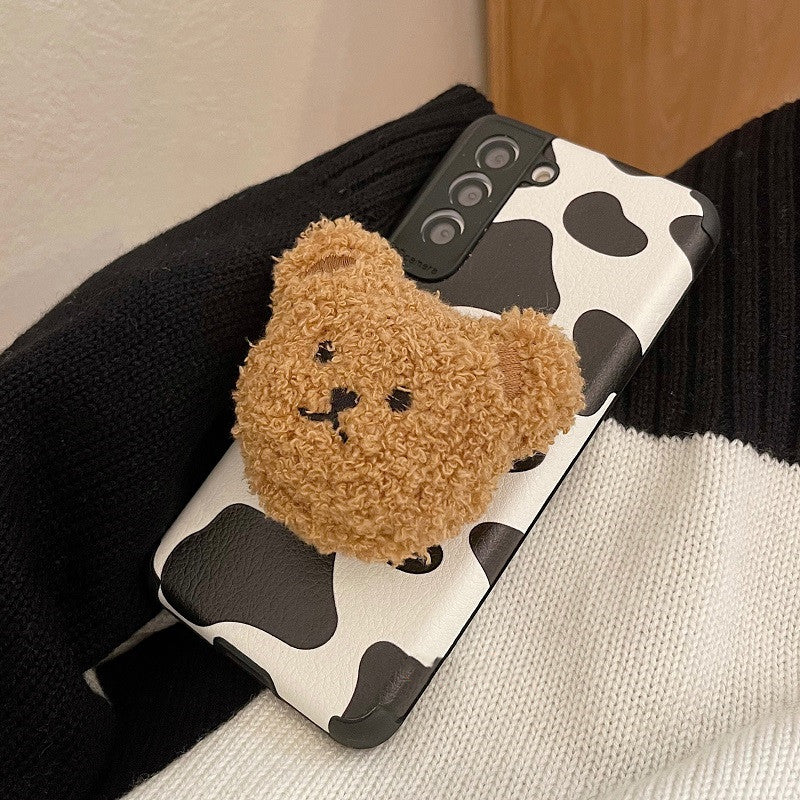 Soft Plush Bear Cell Phone Airbag Holder