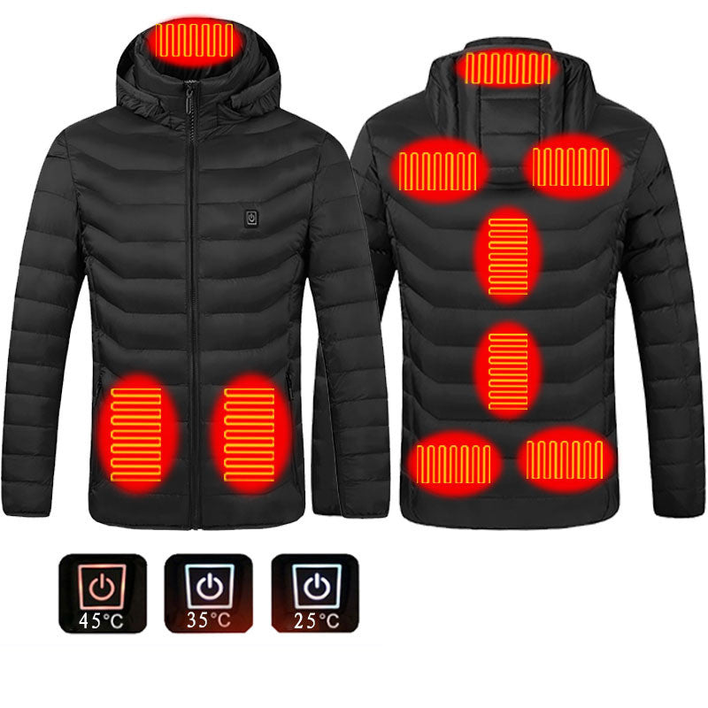 Heated USB Electric Jacket - Heating Vest for Men Cotton Thermal Clothing