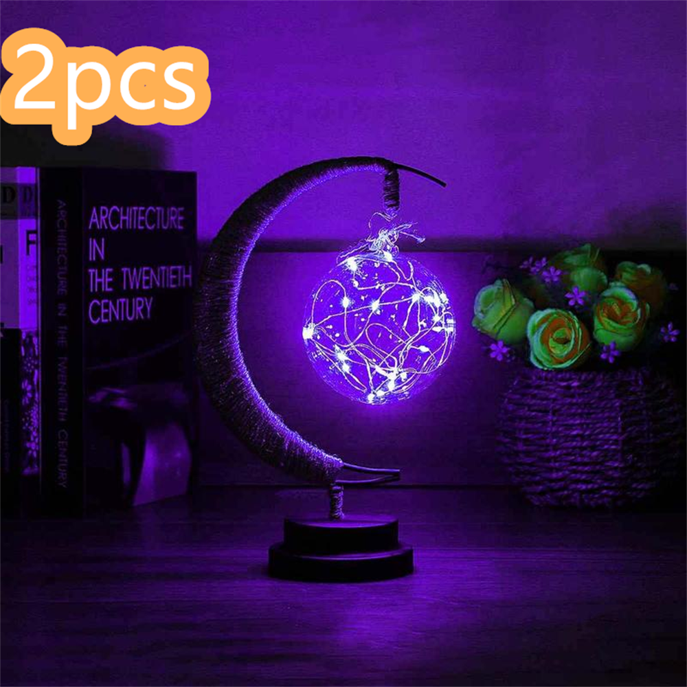 Enchanted Lunar Lamp Decorative Star Shape Light Moon Night Light Galaxy Lamp Hanging Moon USB Battery