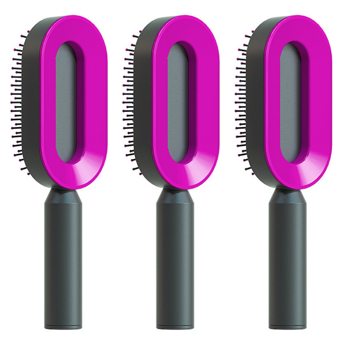 Women's Self-Cleaning Hair Brush for Hair Loss Prevention with Scalp Massage and Anti-Static Bristles