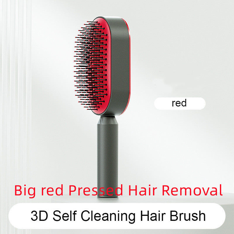 Women's Self-Cleaning Hair Brush for Hair Loss Prevention with Scalp Massage and Anti-Static Bristles