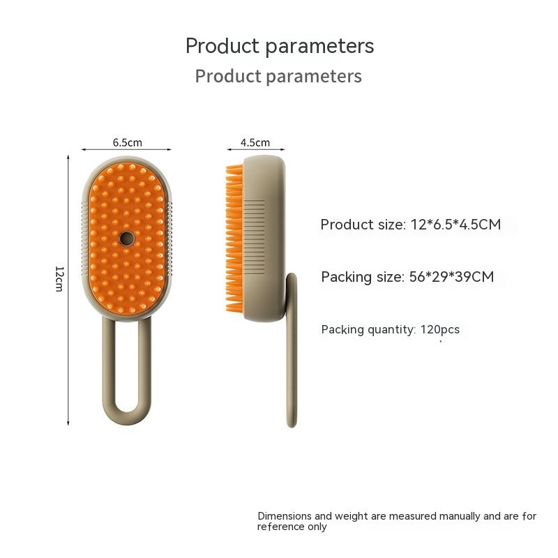 3-in-1 Electric Pet Grooming Comb for Cats and Dogs, with Steam Brush